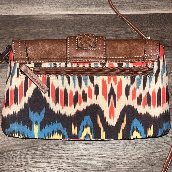 Chaps clutch/ crossbody bag with Aztec / western print style - preowned - Picture 6 of 12